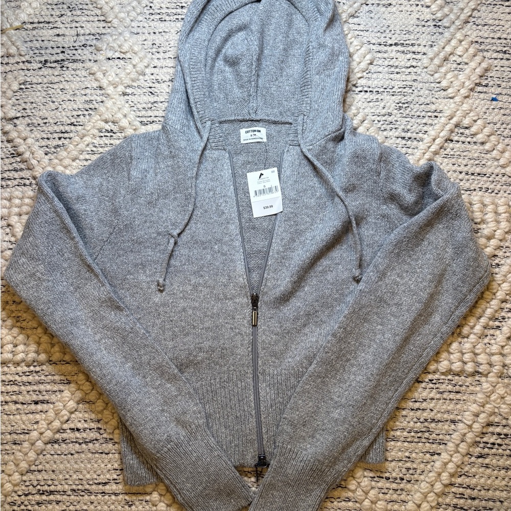 Cotton On Heather Gray Double Zip Hoodie